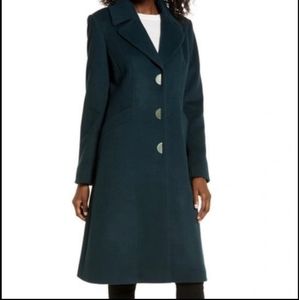 NWT Via Spiga Single Breasted Walker Coat